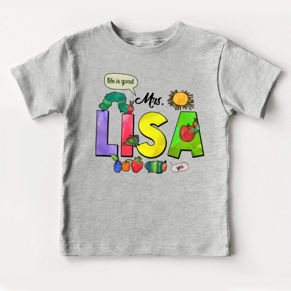 Personalized Name The Very Hungry Caterpillar Toddler T-shirts