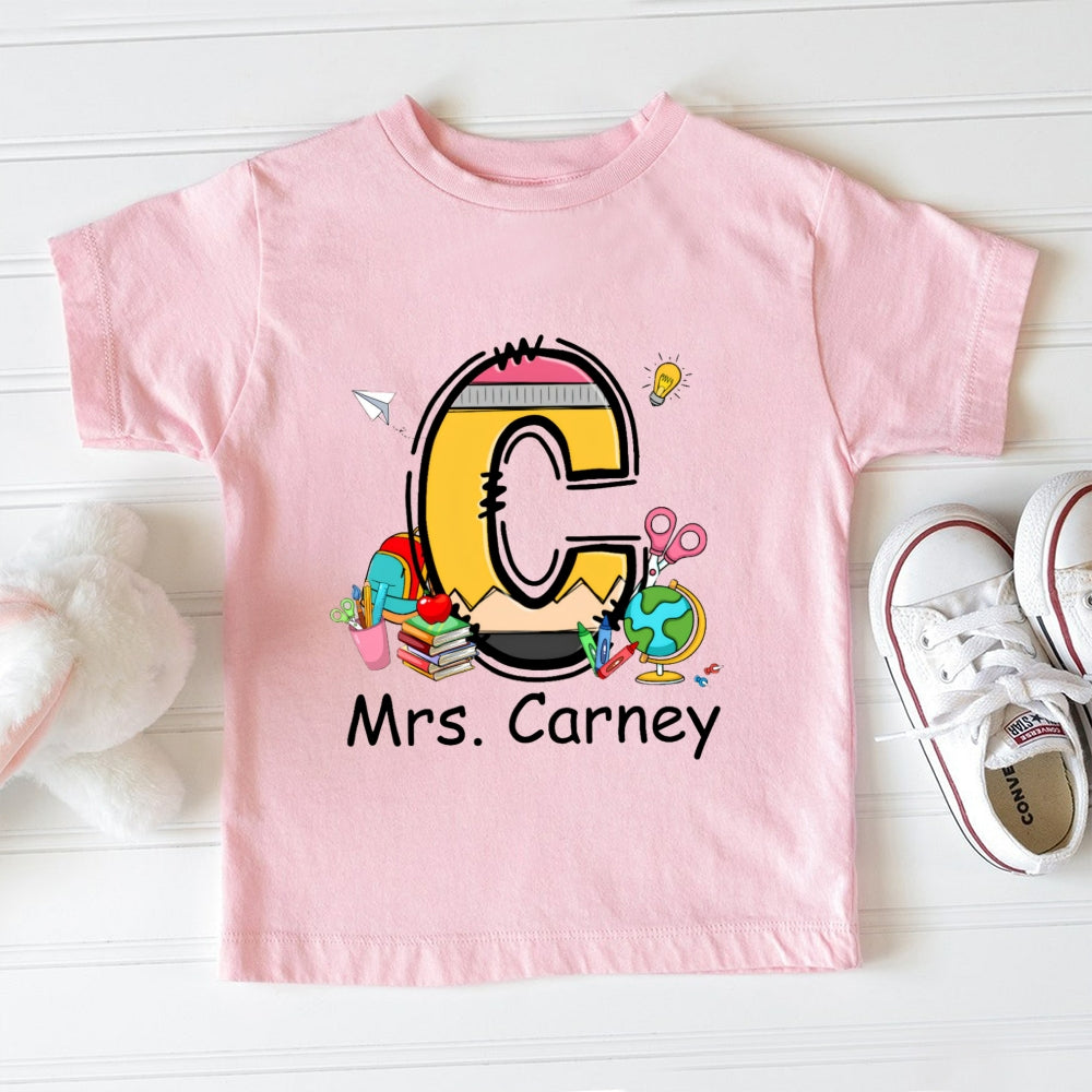 Personalized Name Initials Design Toddler T-Shirts