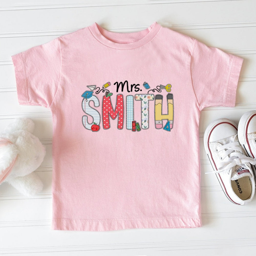 Personalized Name Paper Airplane Polka Dot Design Toddler T-Shirts