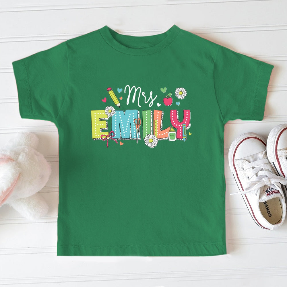Personalized Name Colorful Letter Toddler T-Shirts