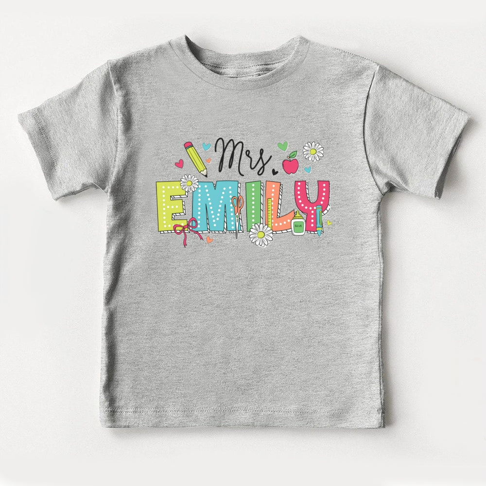 Personalized Name Colorful Letter Toddler T-Shirts