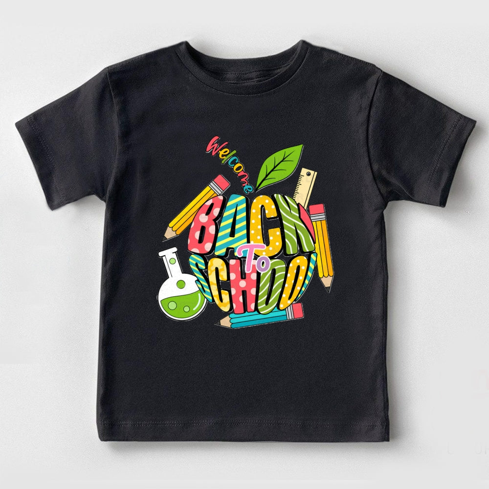 Welcome Back To School Apple Toddler T-Shirts
