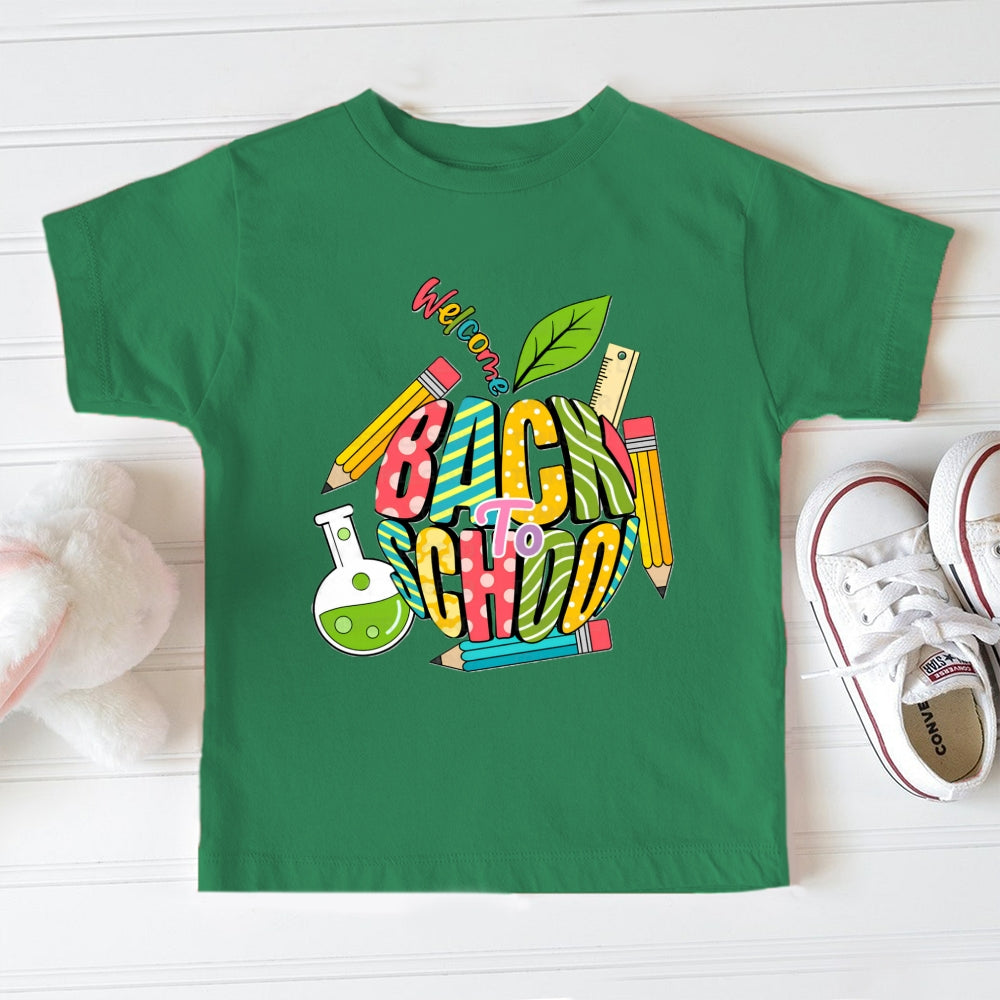 Welcome Back To School Apple Toddler T-Shirts