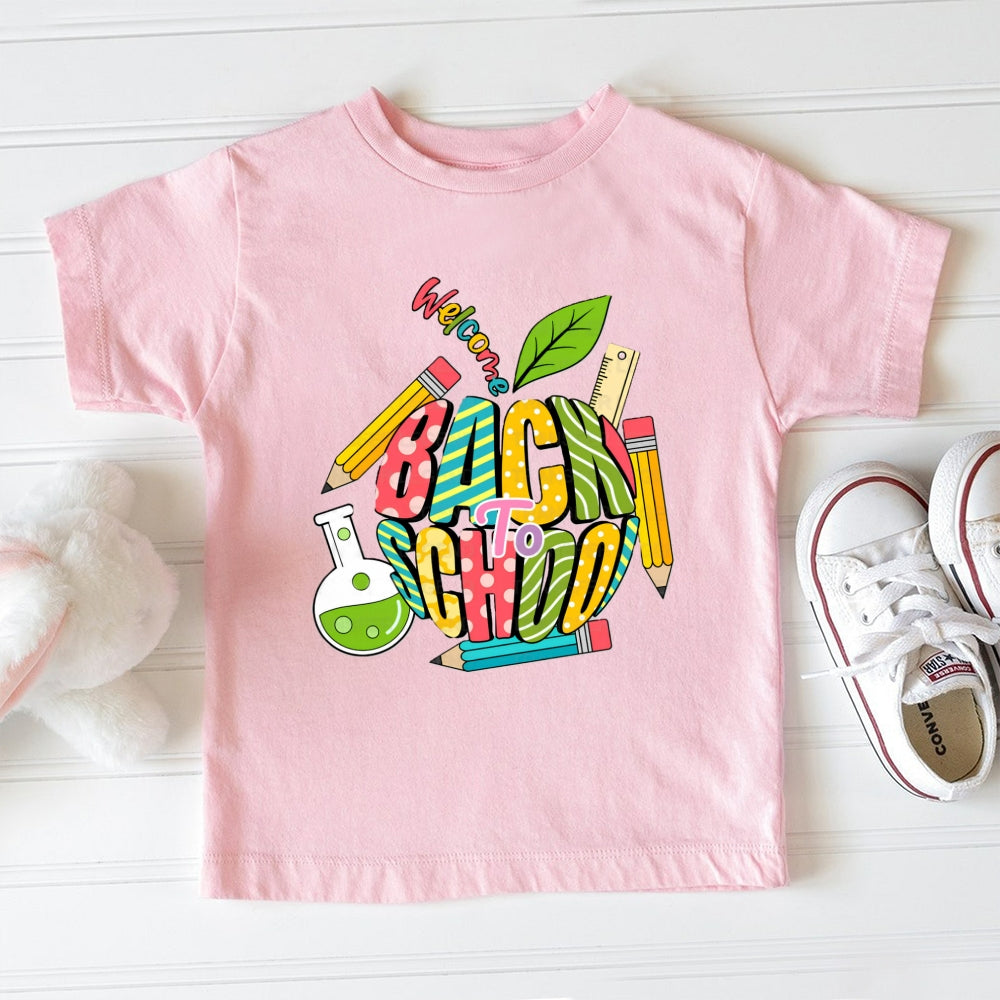 Welcome Back To School Apple Toddler T-Shirts