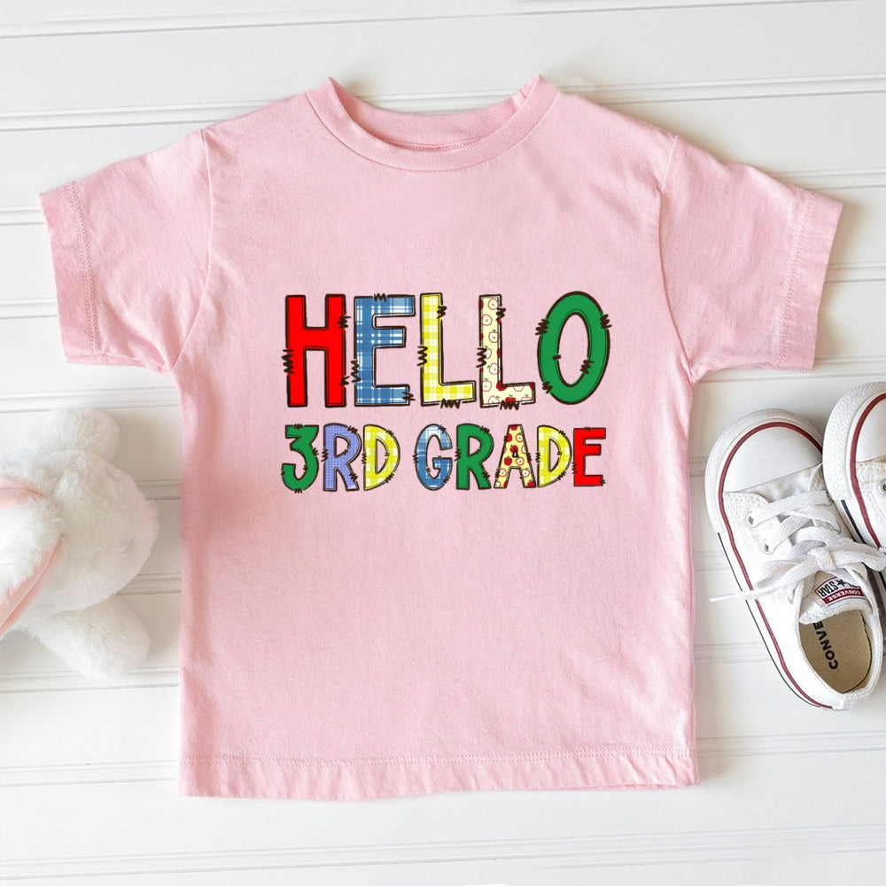 Personalized Grade Hello 3rd Grade Toddler&Kids Tees