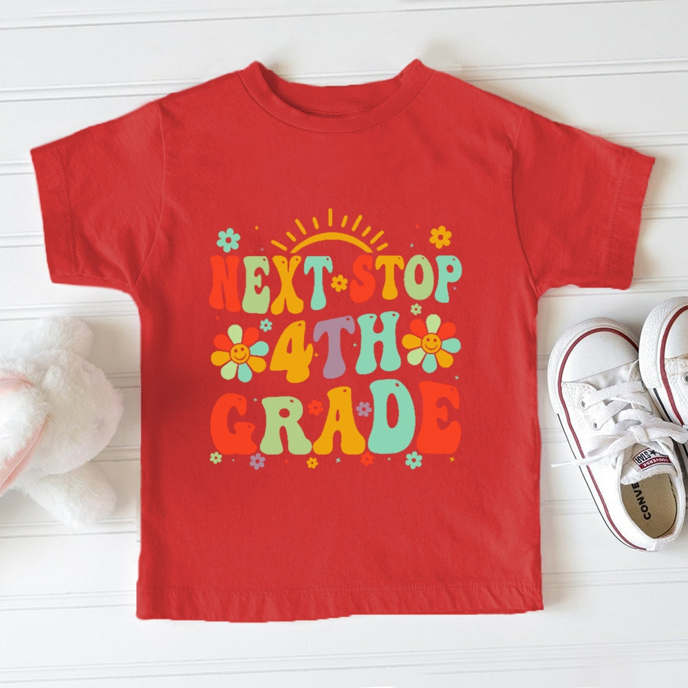 Personalized Grade Next Stop 4th Grade  Toddler&Kids Tees