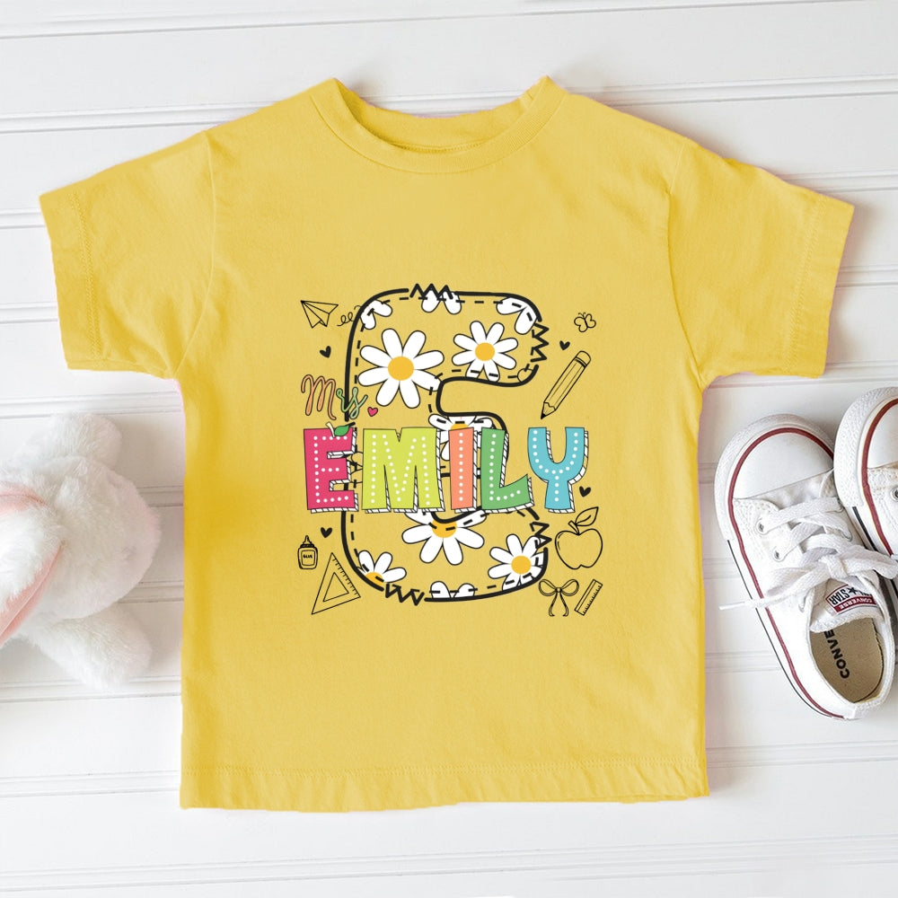 Personalized Name E Is For Emily Toddler&Kids Tees