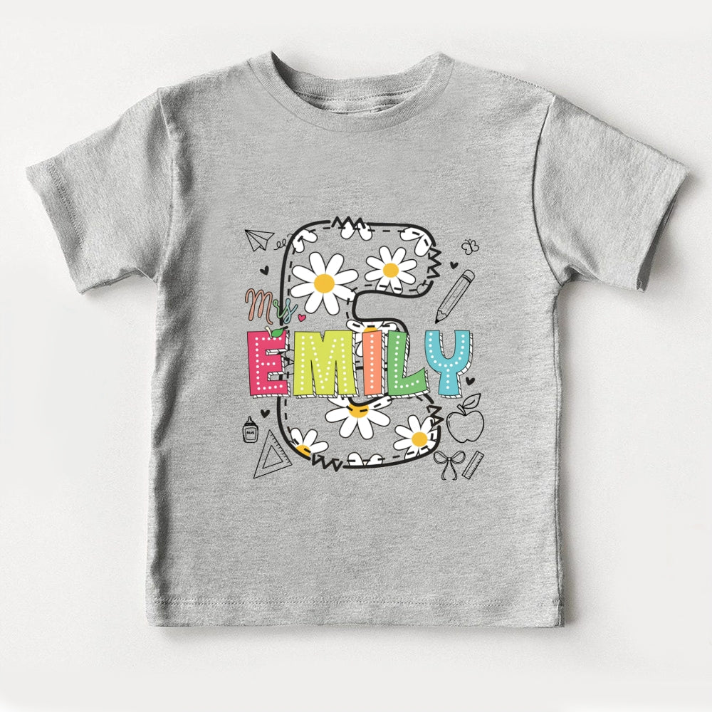 Personalized Name E Is For Emily Toddler&Kids Tees