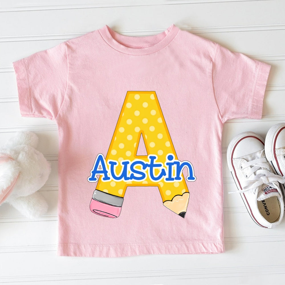 Personalized Name A is for Austin Toddler T-shirts