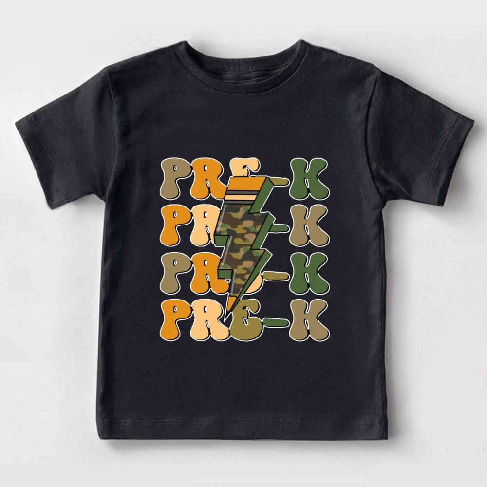 Personalized Grade Pre-K Camouflage Toddler T-shirts