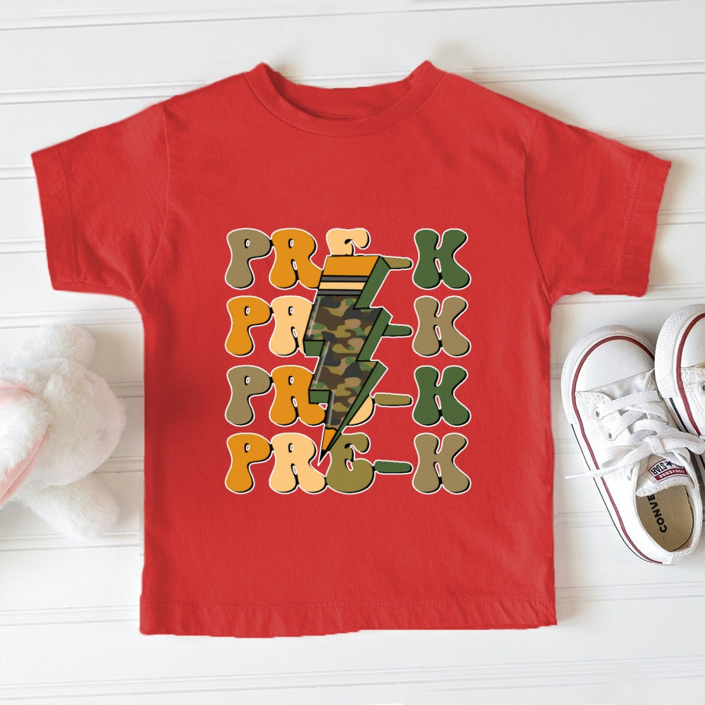 Personalized Grade Pre-K Camouflage Toddler T-shirts