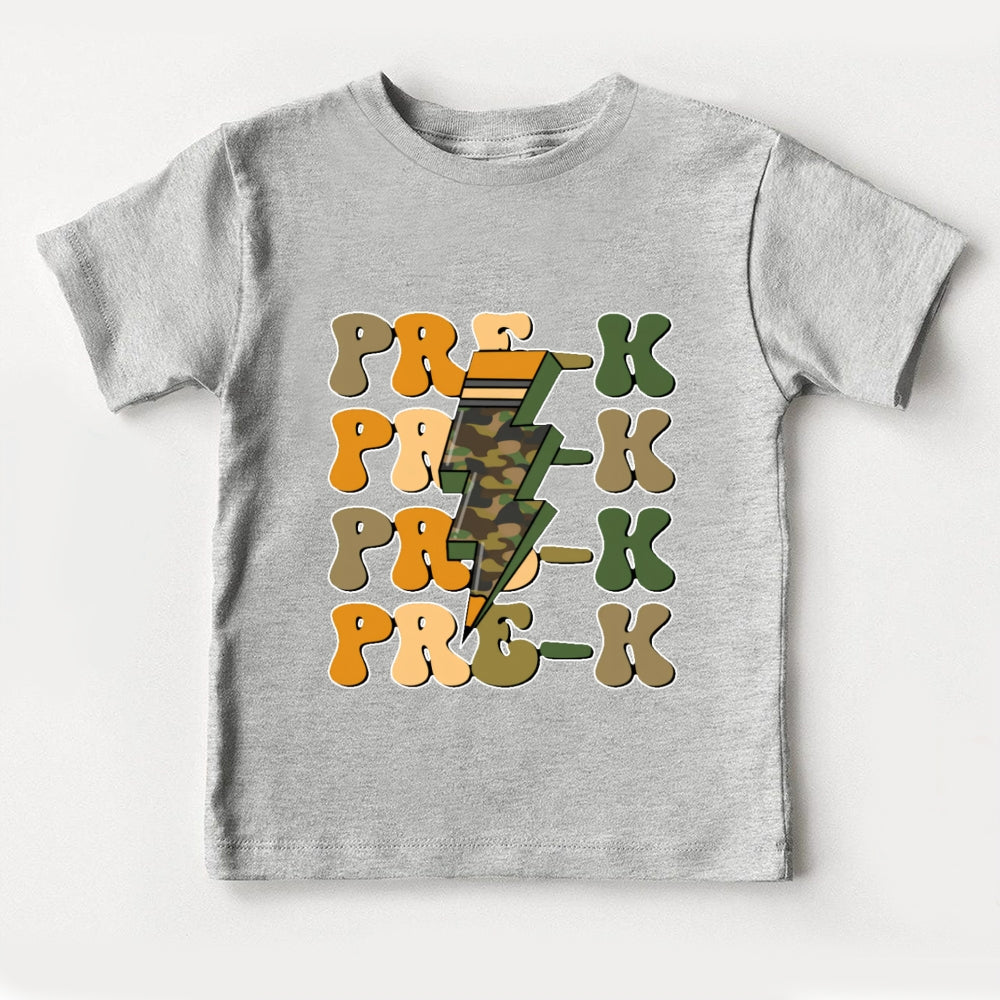 Personalized Grade Pre-K Camouflage Toddler T-shirts