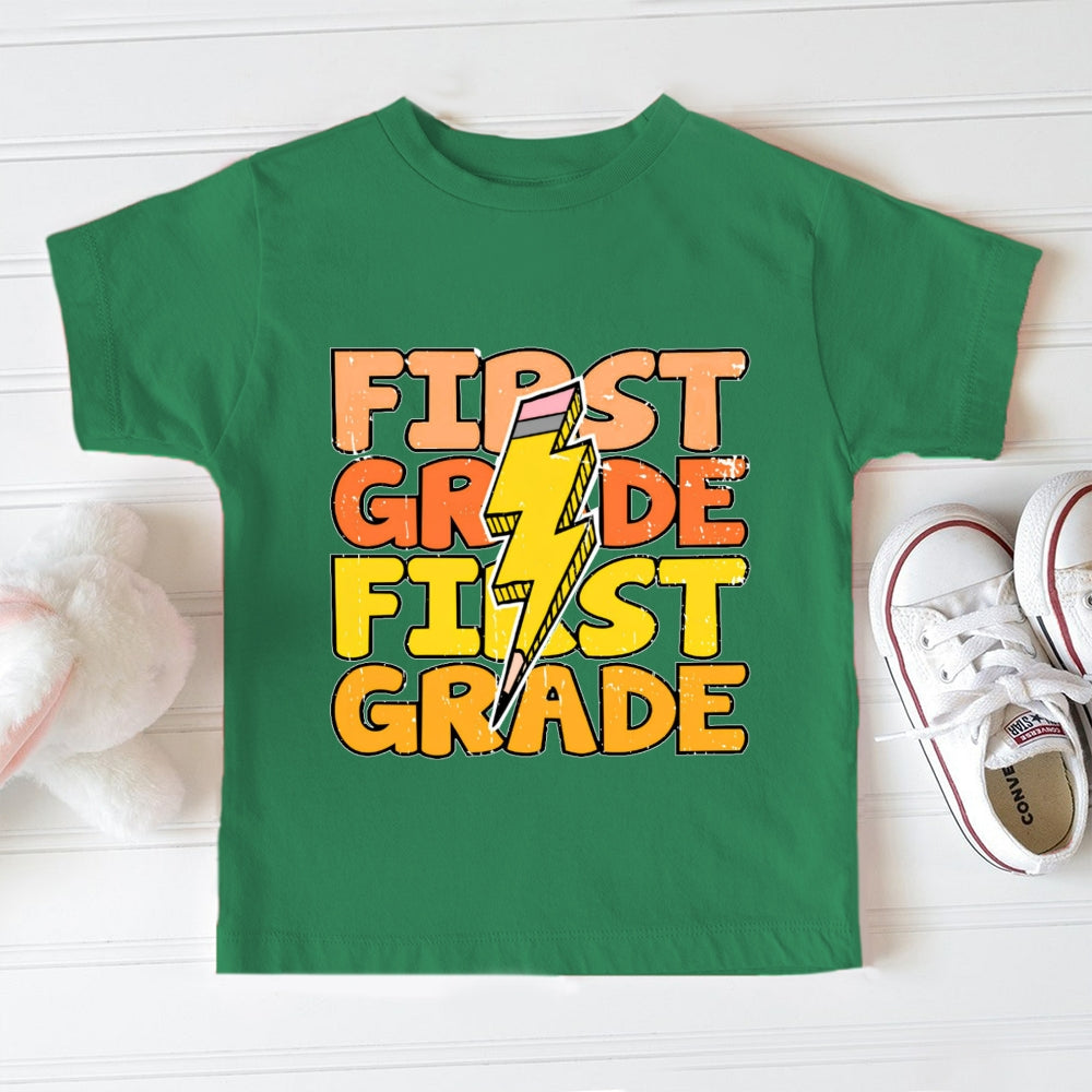 Personalized Grade First Grade Funny Toddler T-shirts