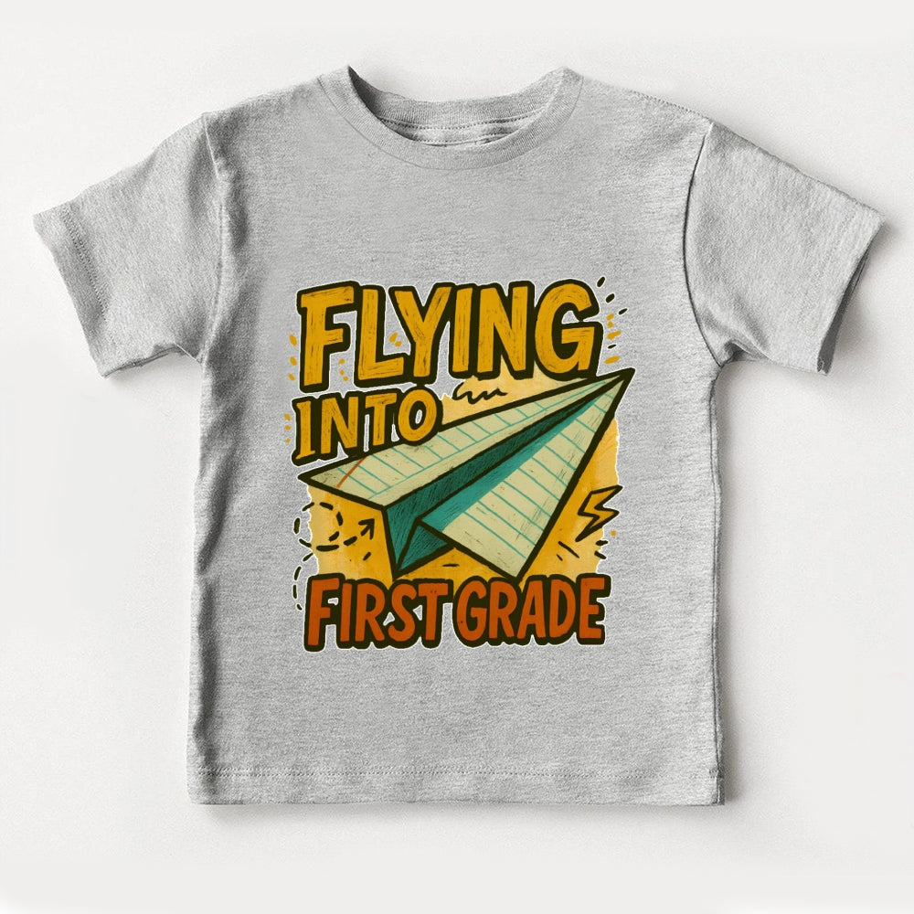 Personalized Grade Flying Into First Grade Funny Toddler T-shirts