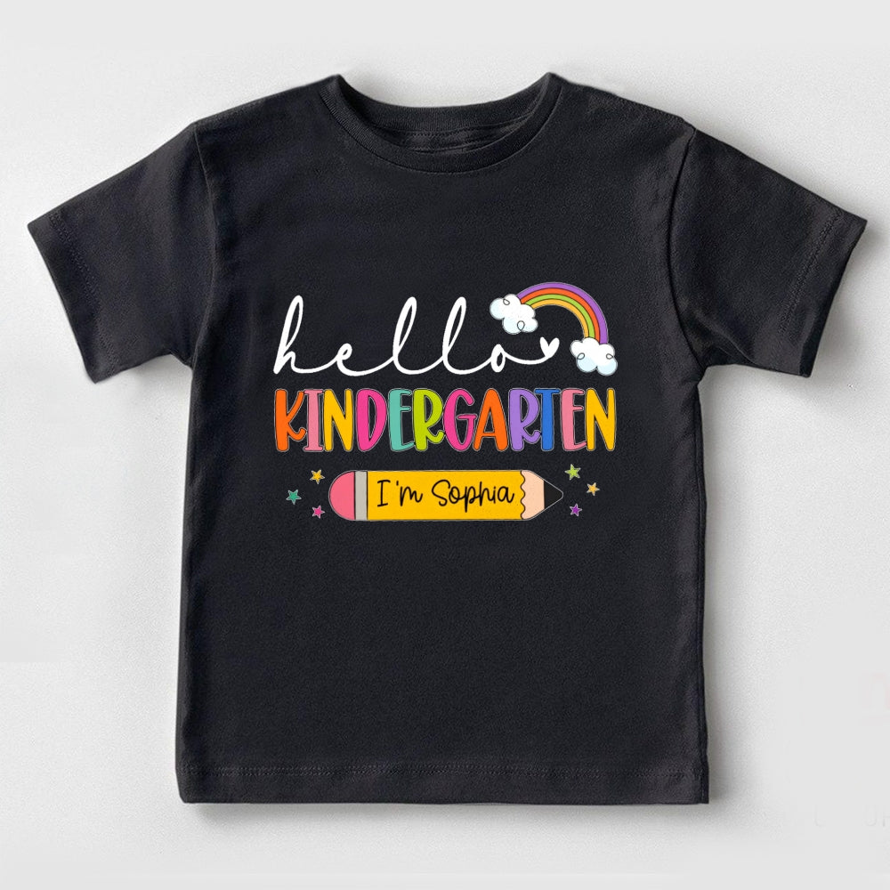 Personalized Name Kids Girls Hello Kindergarten First Day I'M Sophie Toddler T-shirts