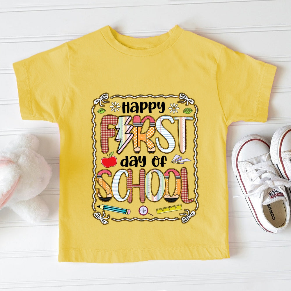 Happy First Day Of School Funny Toddler T-shirts