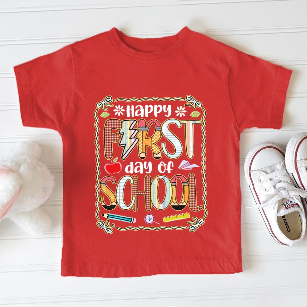 Happy First Day Of School Funny Toddler T-shirts