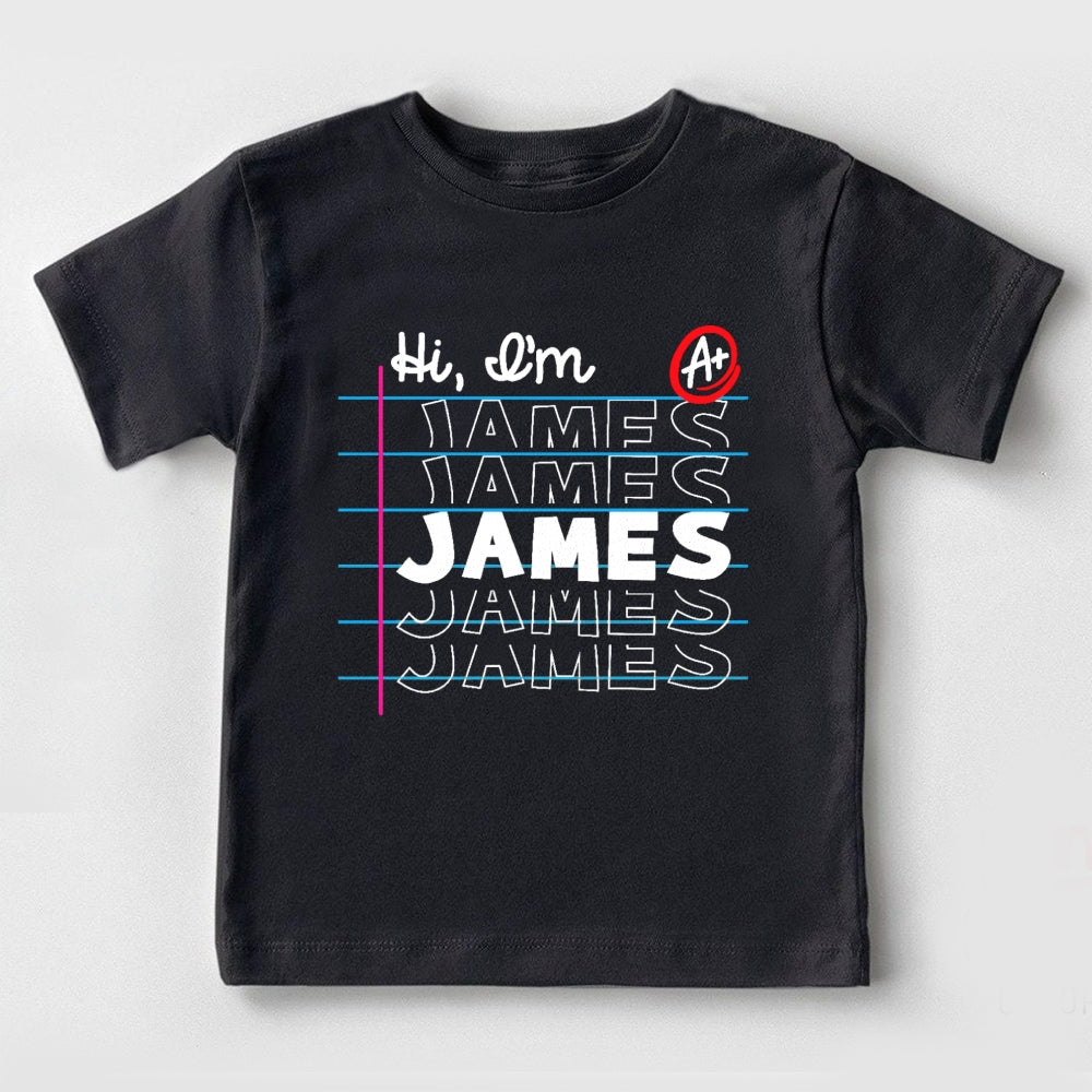 Personalized Name Hi I'm James Toddler T-shirts