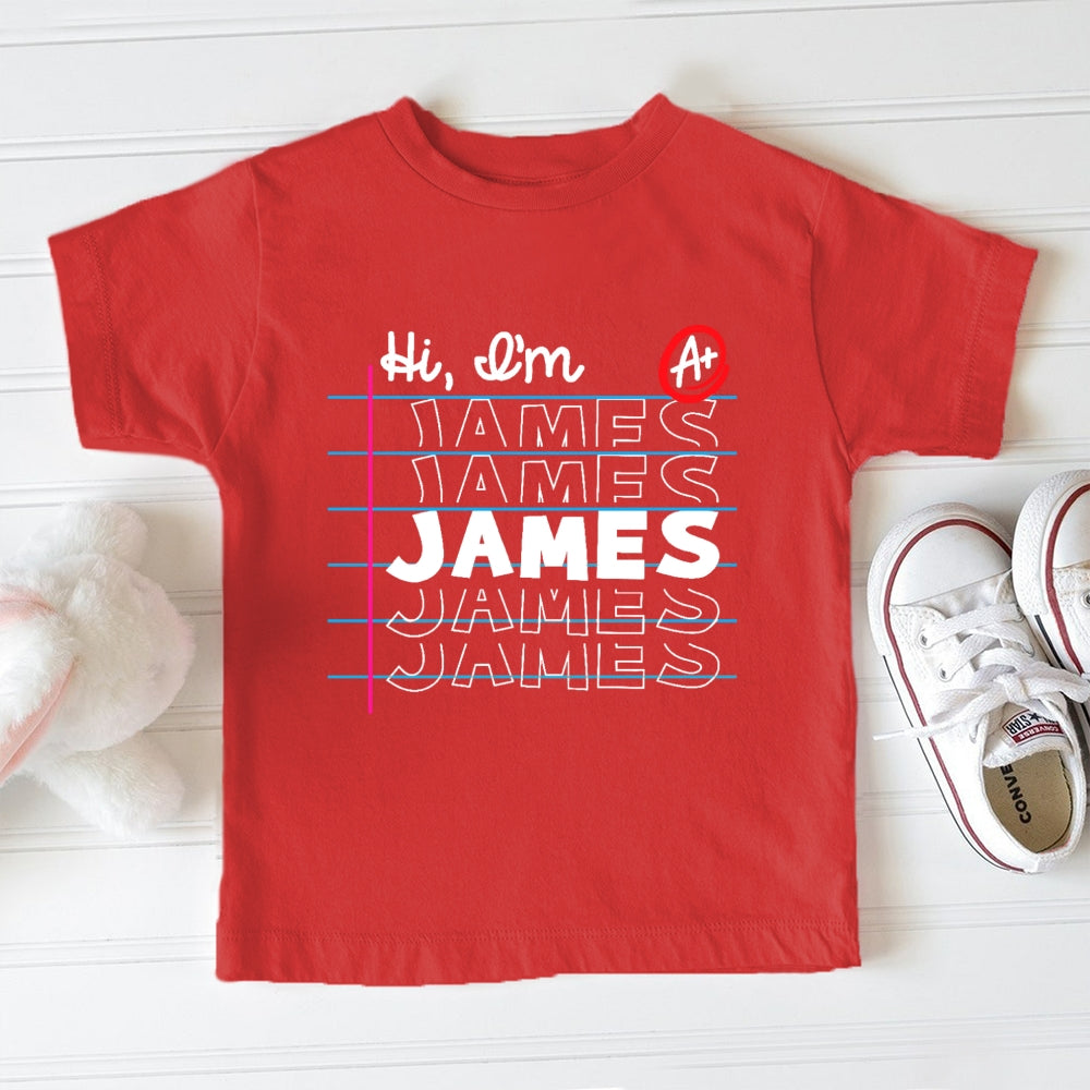 Personalized Name Hi I'm James Toddler T-shirts