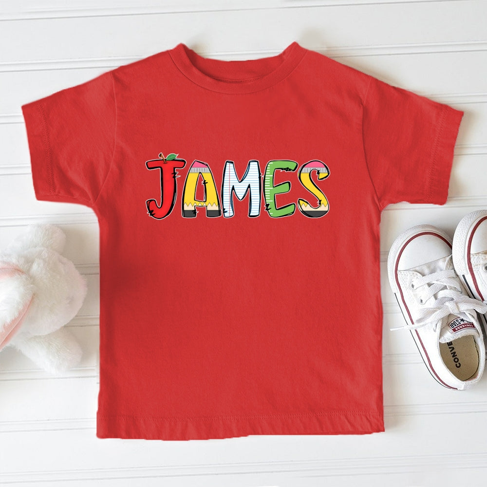 Personalized Name Letters Funny Toddler T-shirts