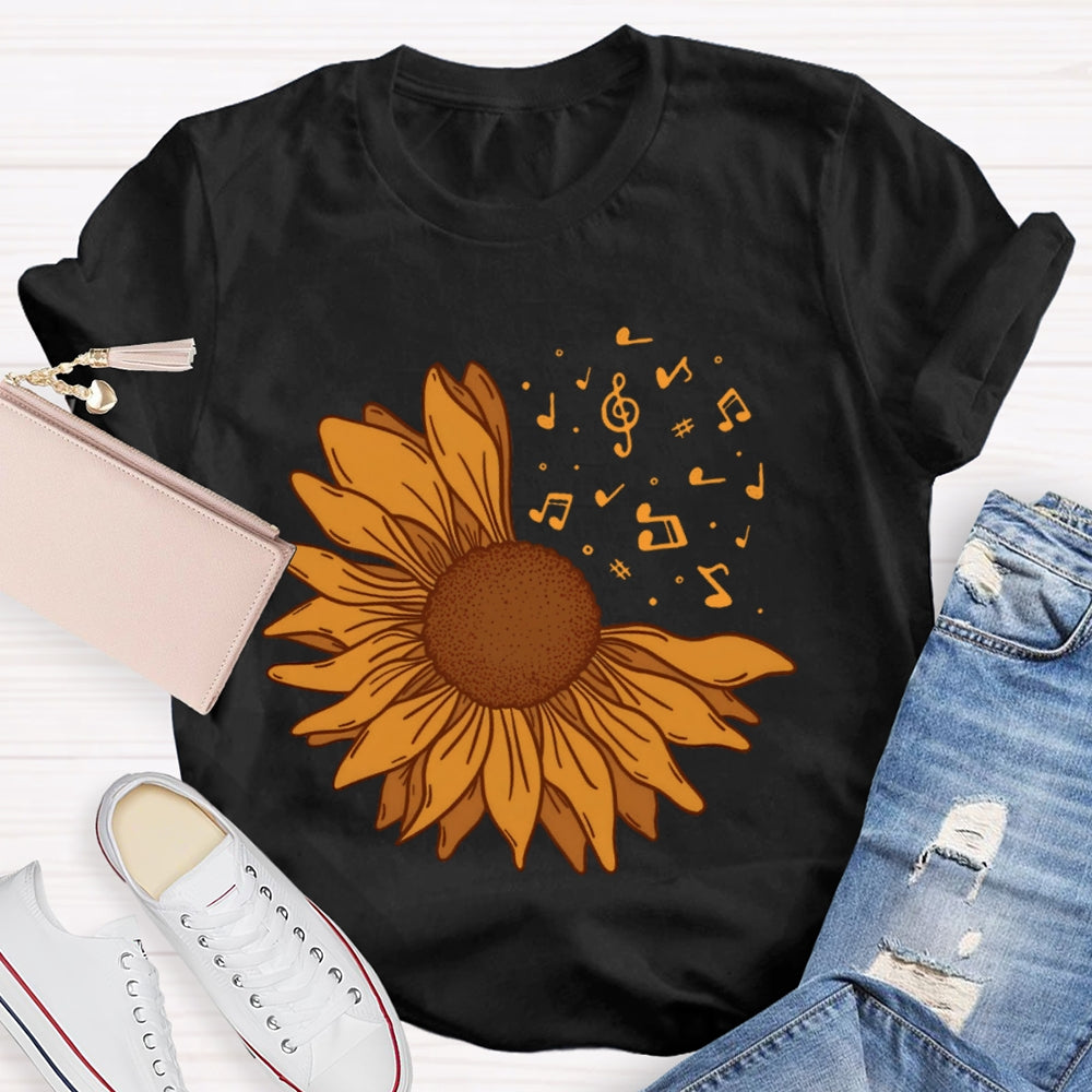 Sunflower Music Funny  T-shirt