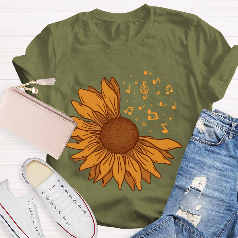 Sunflower Music Funny  T-shirt