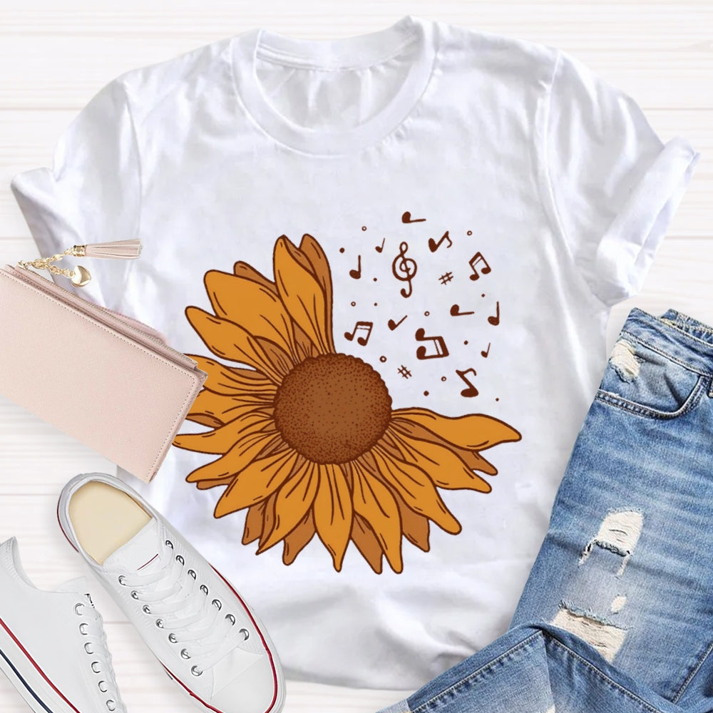 Sunflower Music Funny  T-shirt