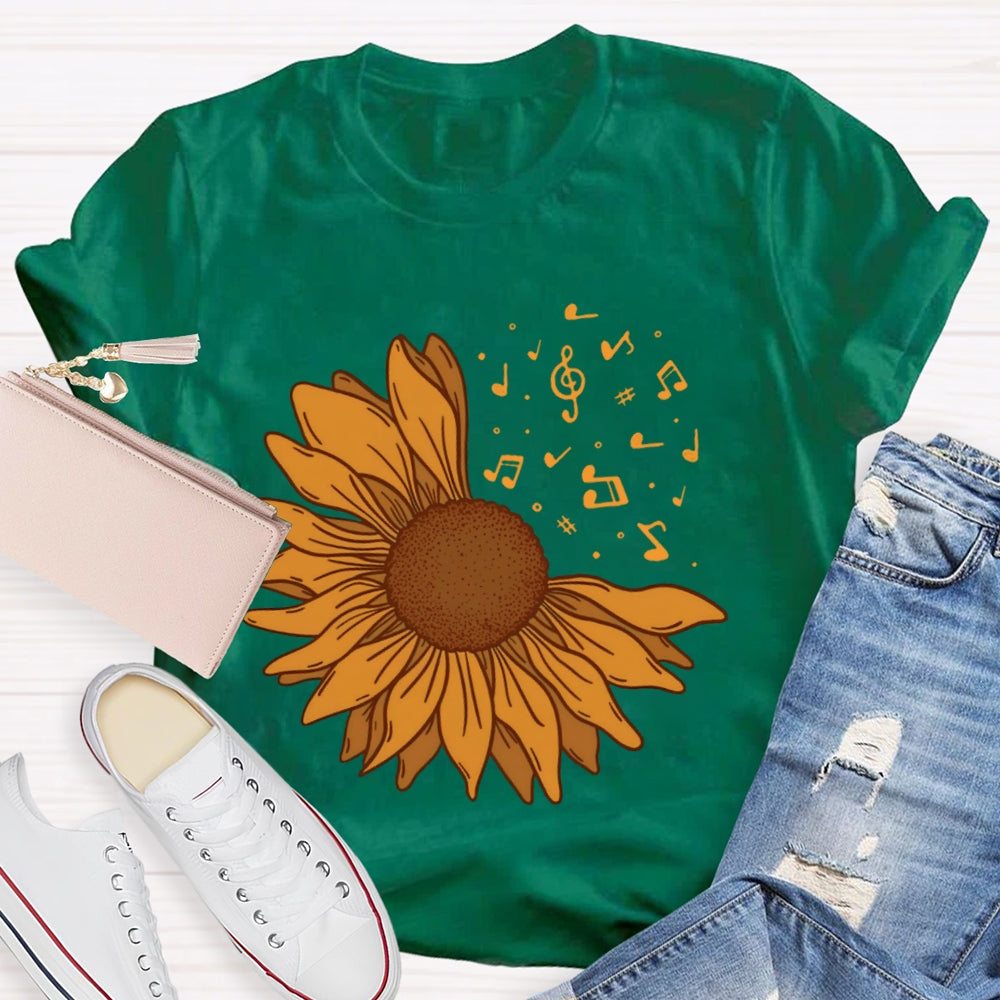 Sunflower Music Funny  T-shirt