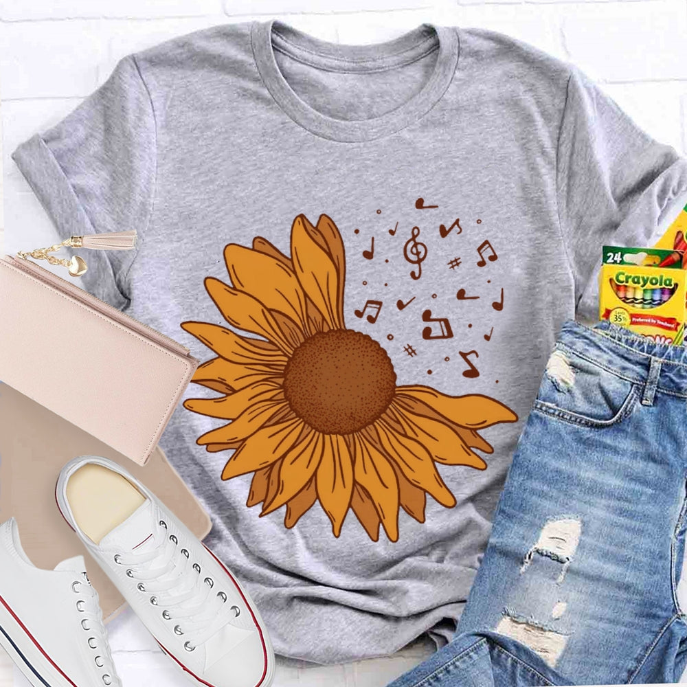 Sunflower Music Funny  T-shirt