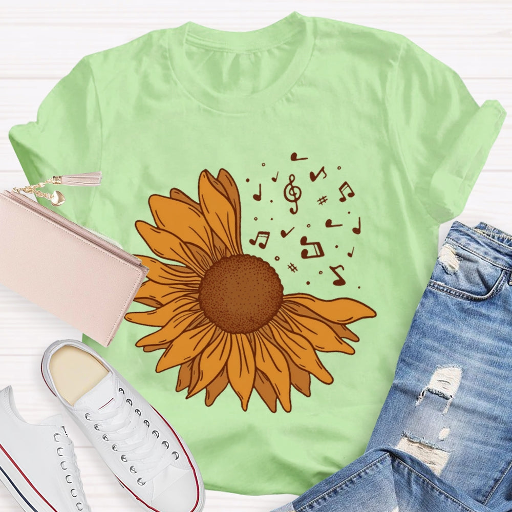 Sunflower Music Funny  T-shirt