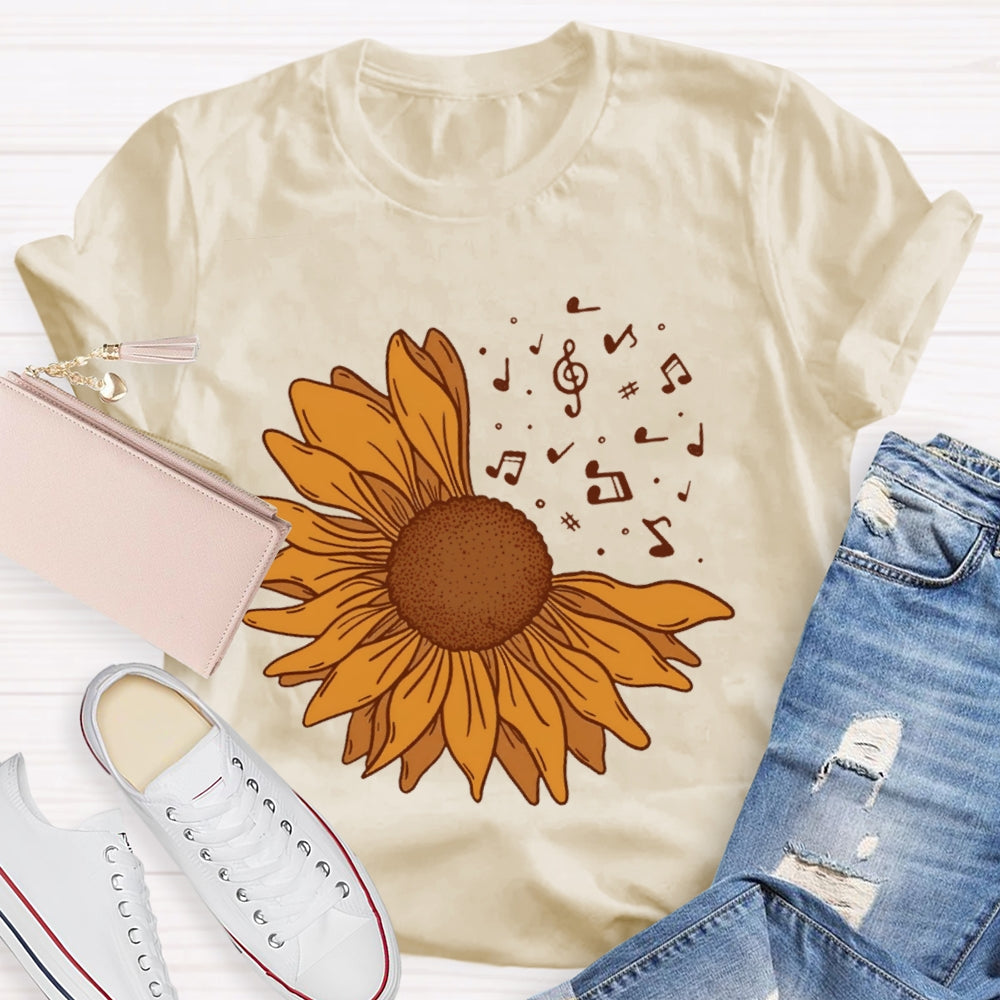 Sunflower Music Funny  T-shirt