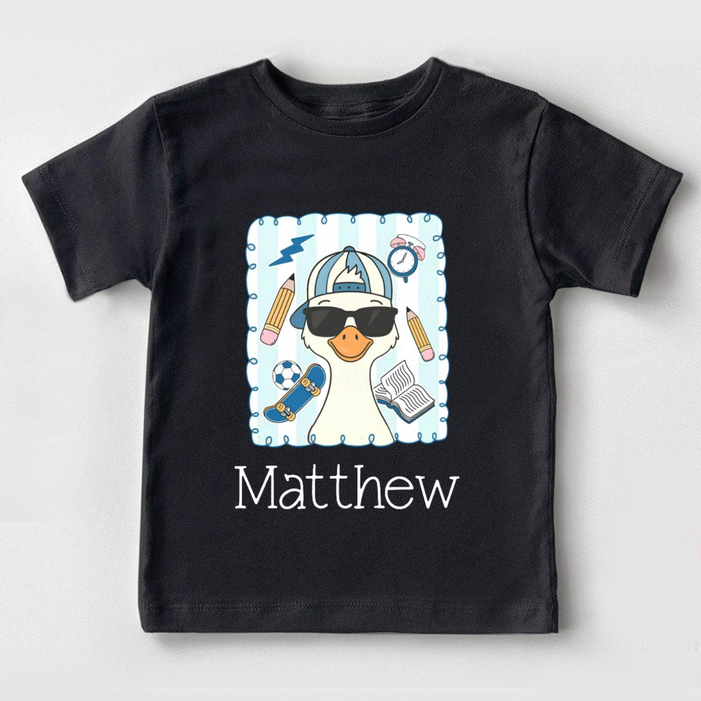 Personalized Name Cool Duck Toddler T-shirts