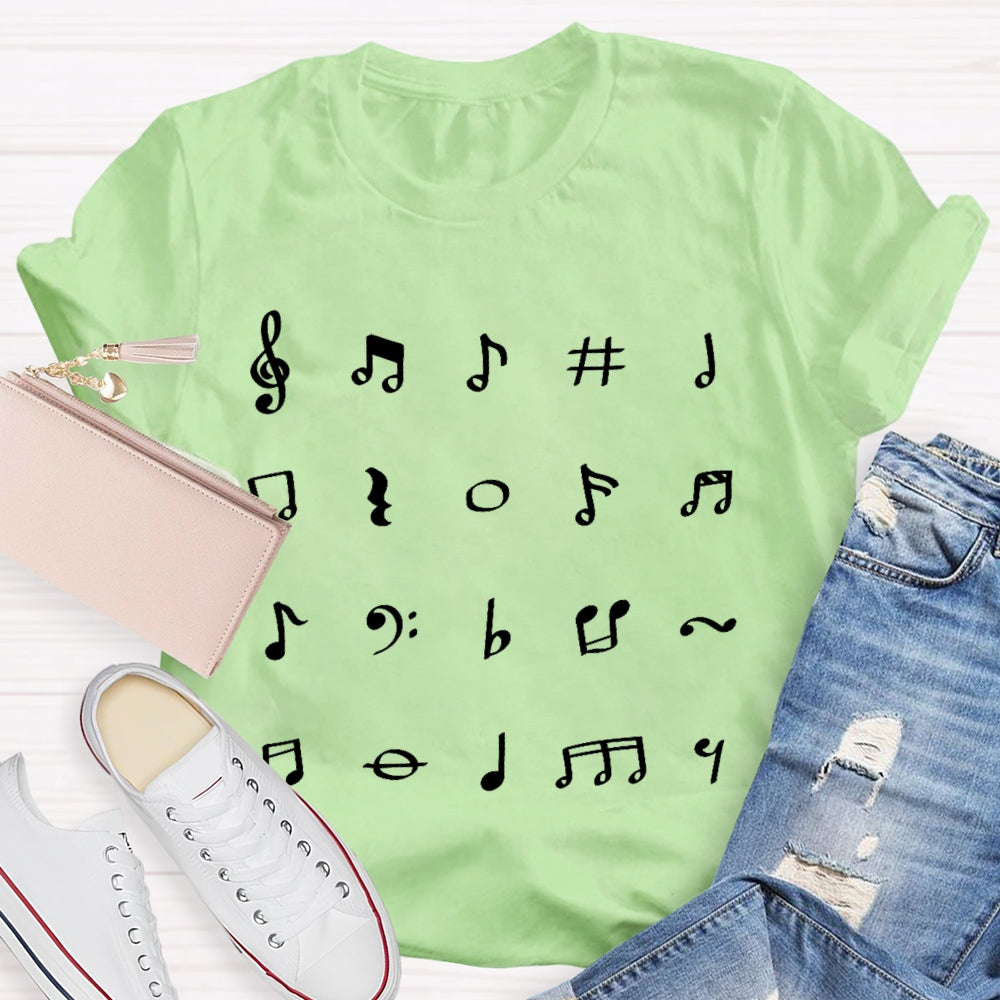 Music Notes Funny T-shirt