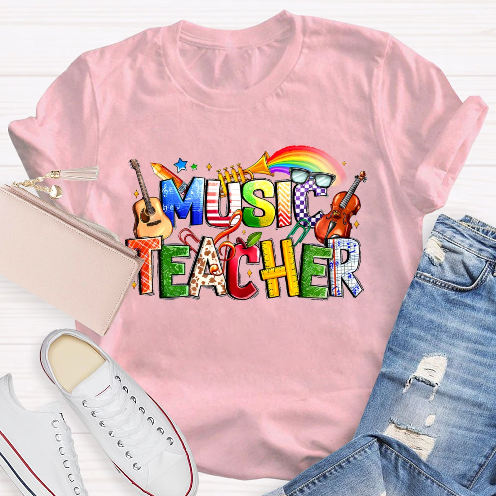 Music Letters Funny  T-shirt