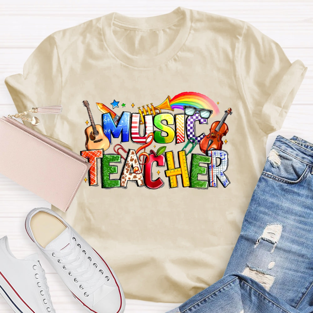 Music Letters Funny  T-shirt