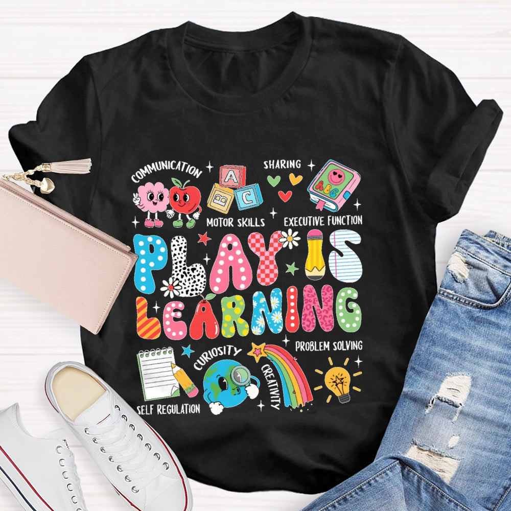 Play Is Learning Cute Cartoon T-shirt