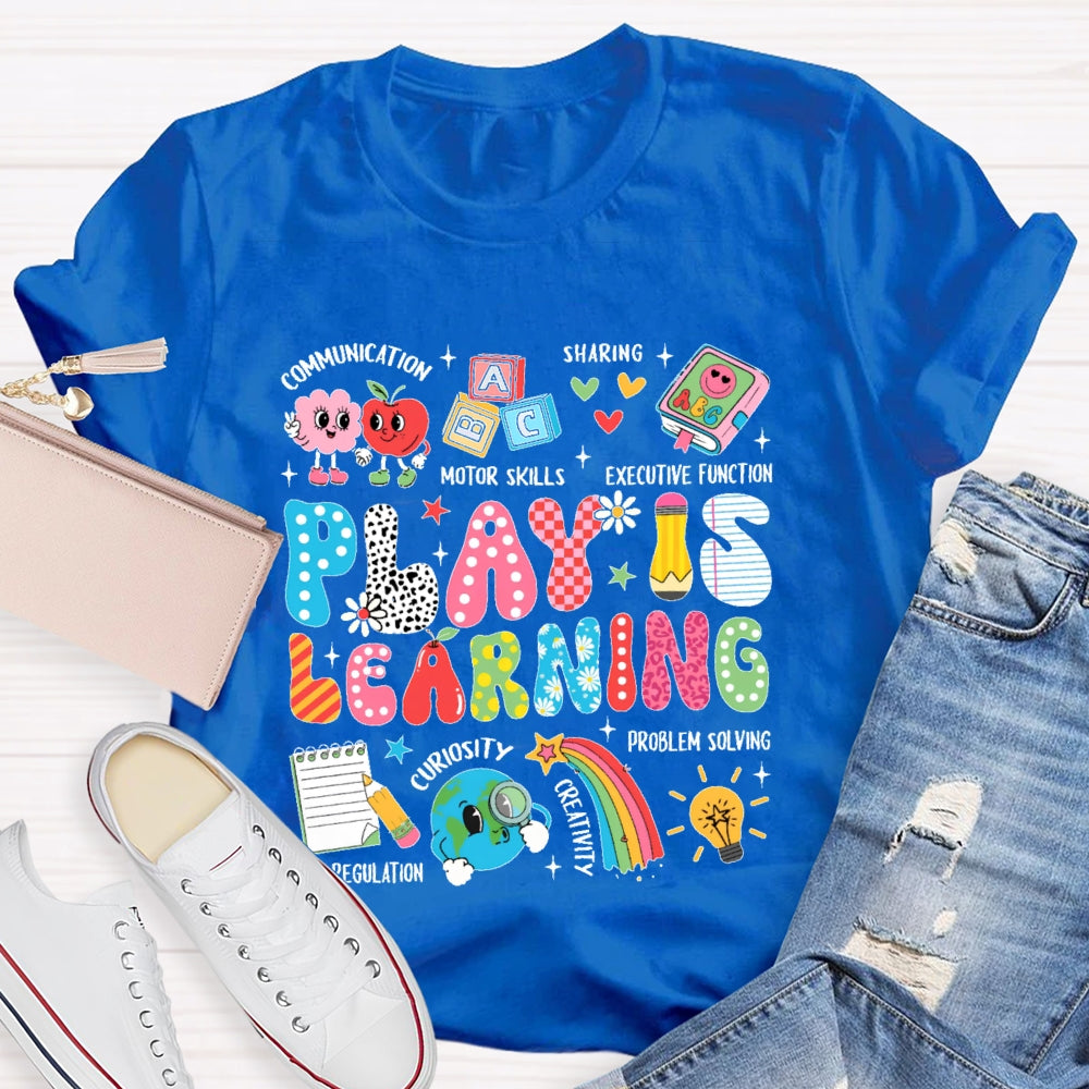 Play Is Learning Cute Cartoon T-shirt