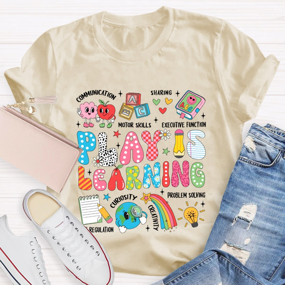 Play Is Learning Cute Cartoon T-shirt