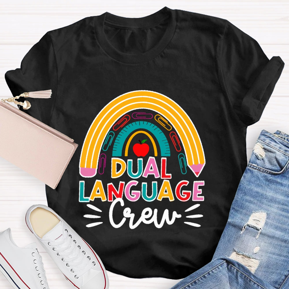 Dual Language Crew Funny T-shirt