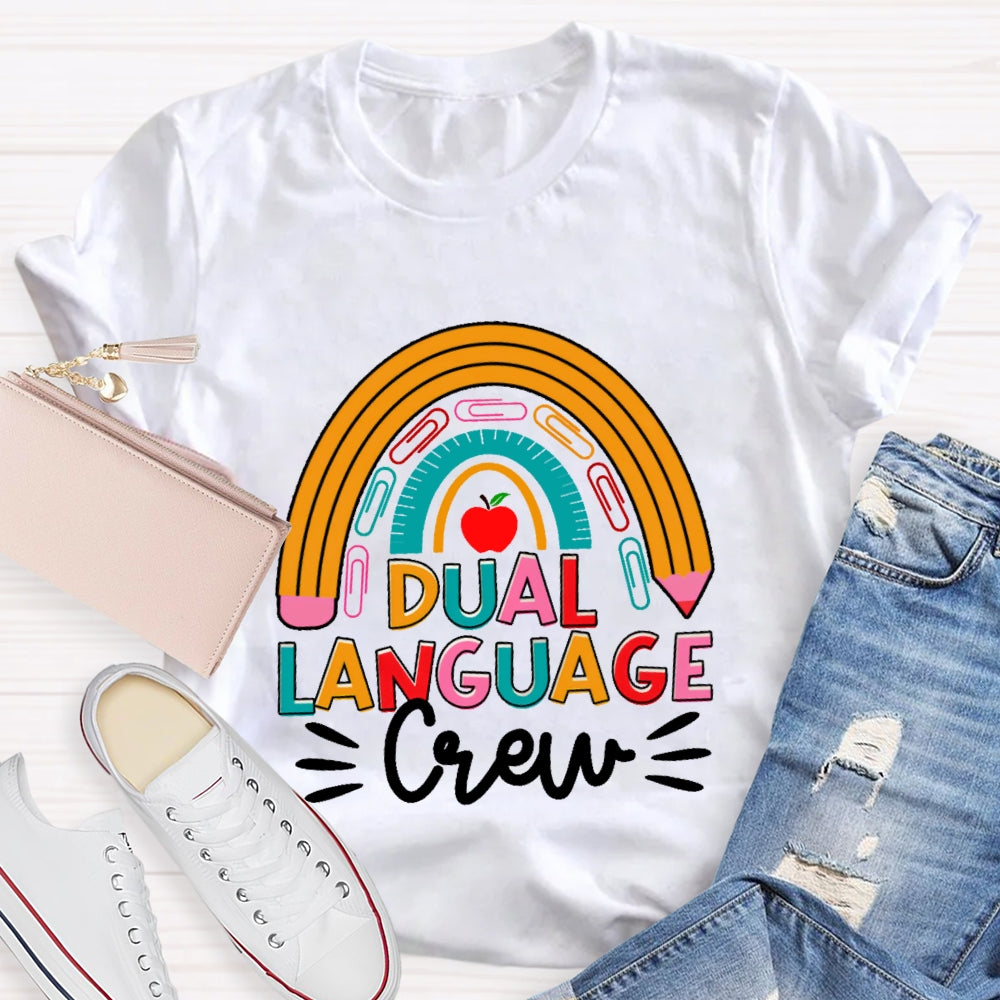 Dual Language Crew Funny T-shirt