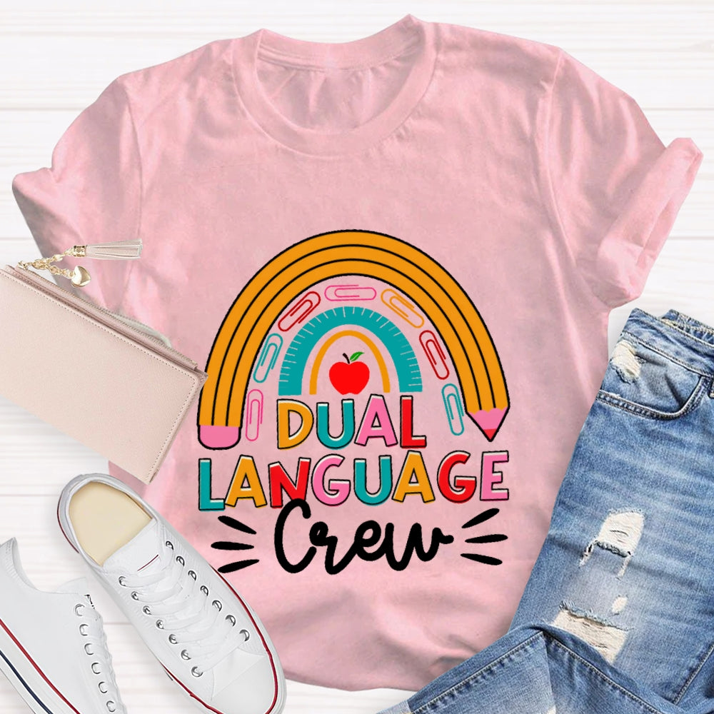 Dual Language Crew Funny T-shirt