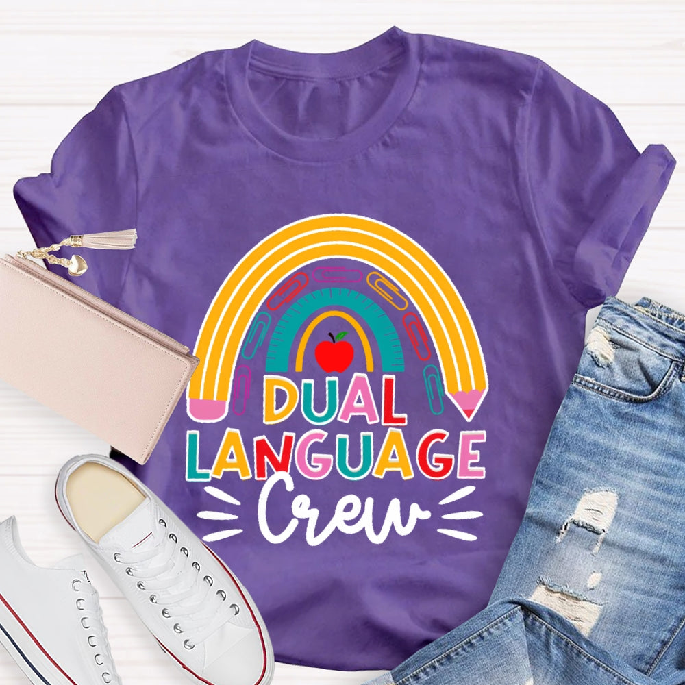 Dual Language Crew Funny T-shirt