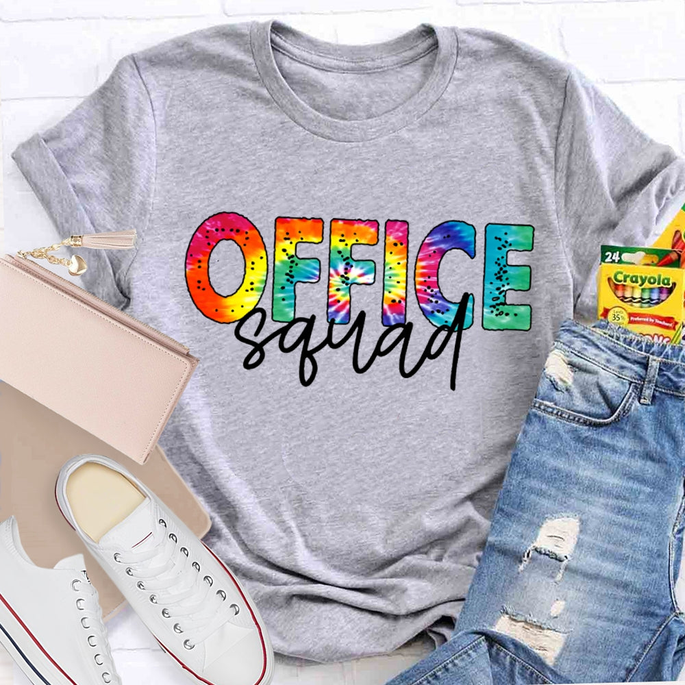 Office Squad Color Gradient Font T-shirt