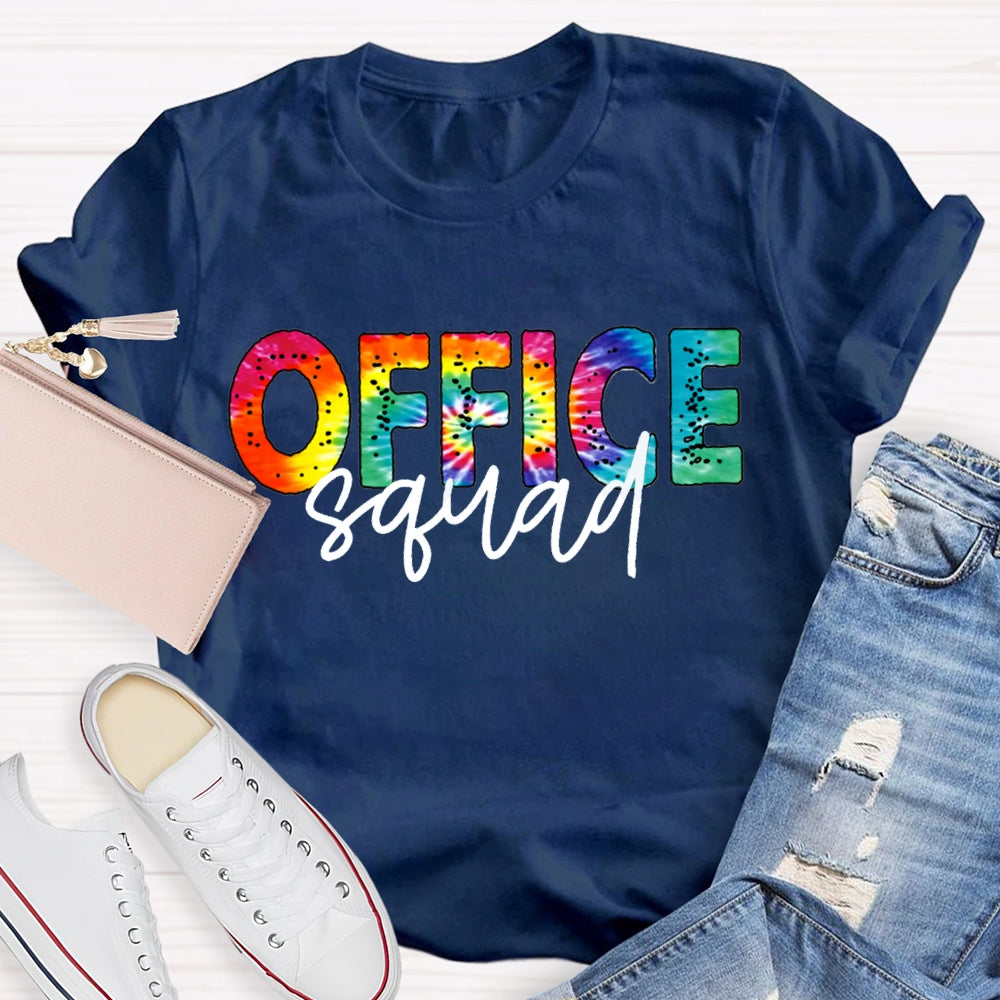 Office Squad Color Gradient Font T-shirt