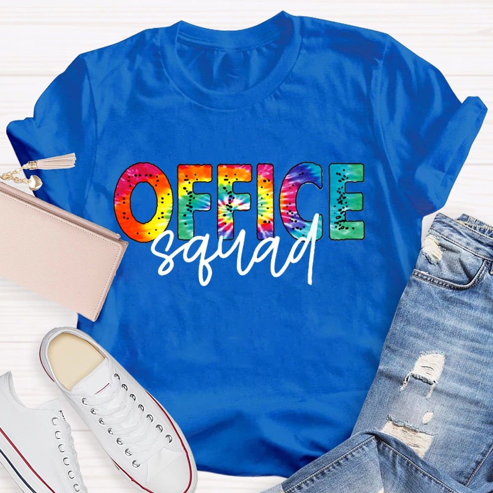 Office Squad Color Gradient Font T-shirt