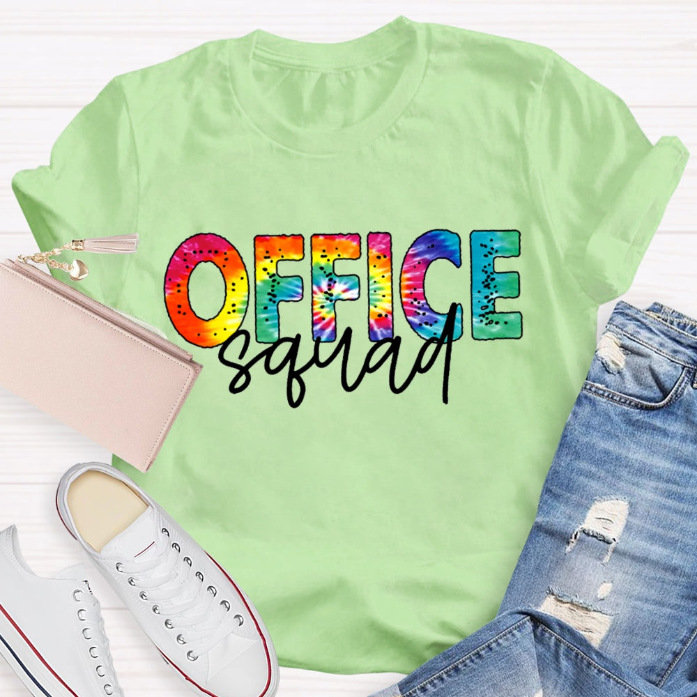 Office Squad Color Gradient Font T-shirt