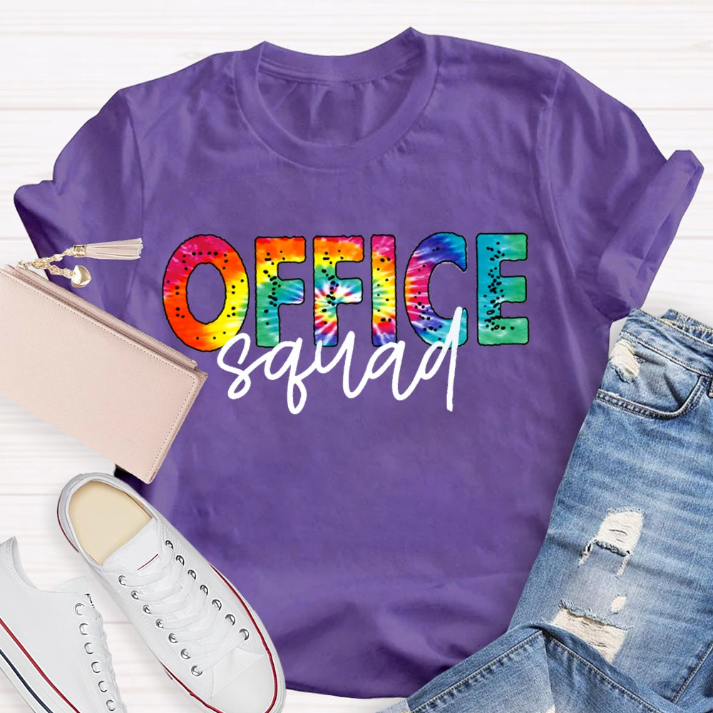 Office Squad Color Gradient Font T-shirt