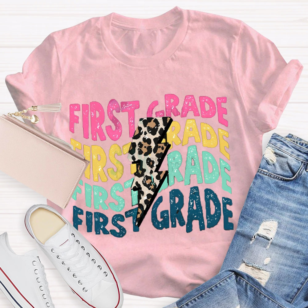 Personalized Grade Leopard print T-Shirt