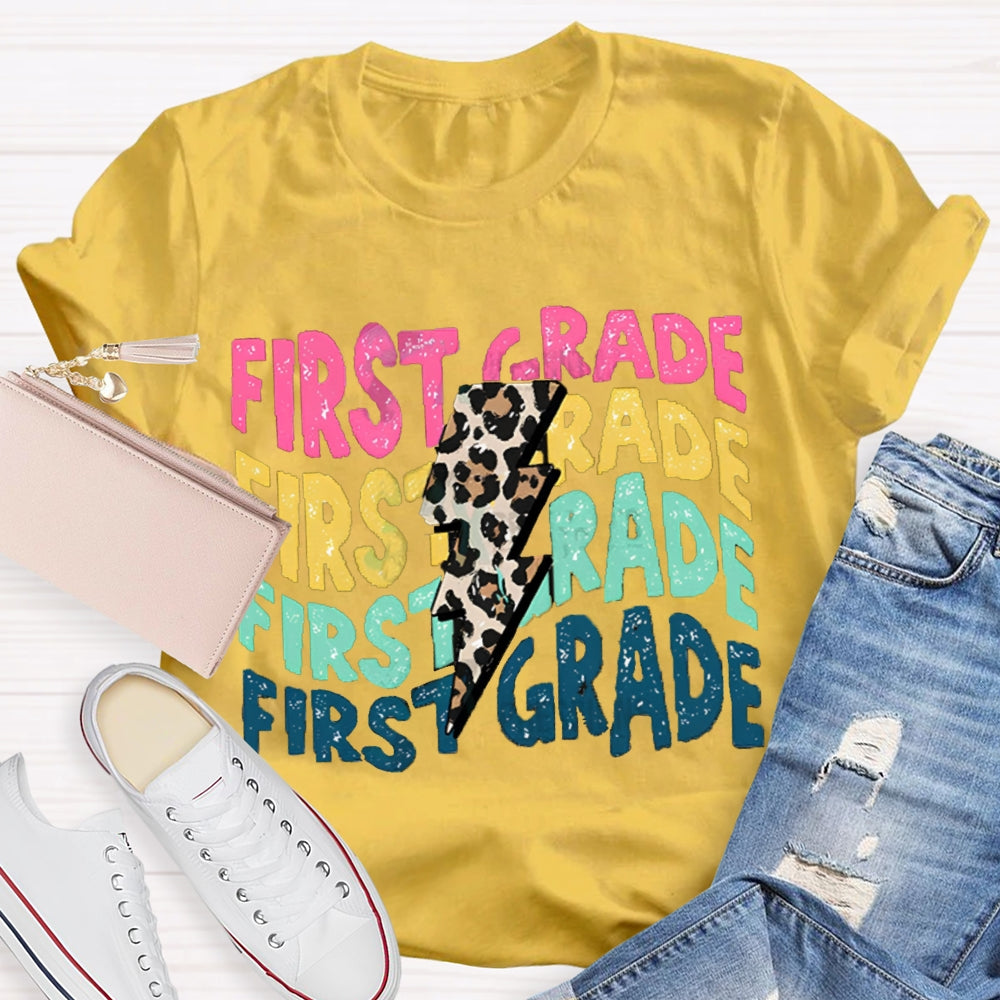 Personalized Grade Leopard print T-Shirt