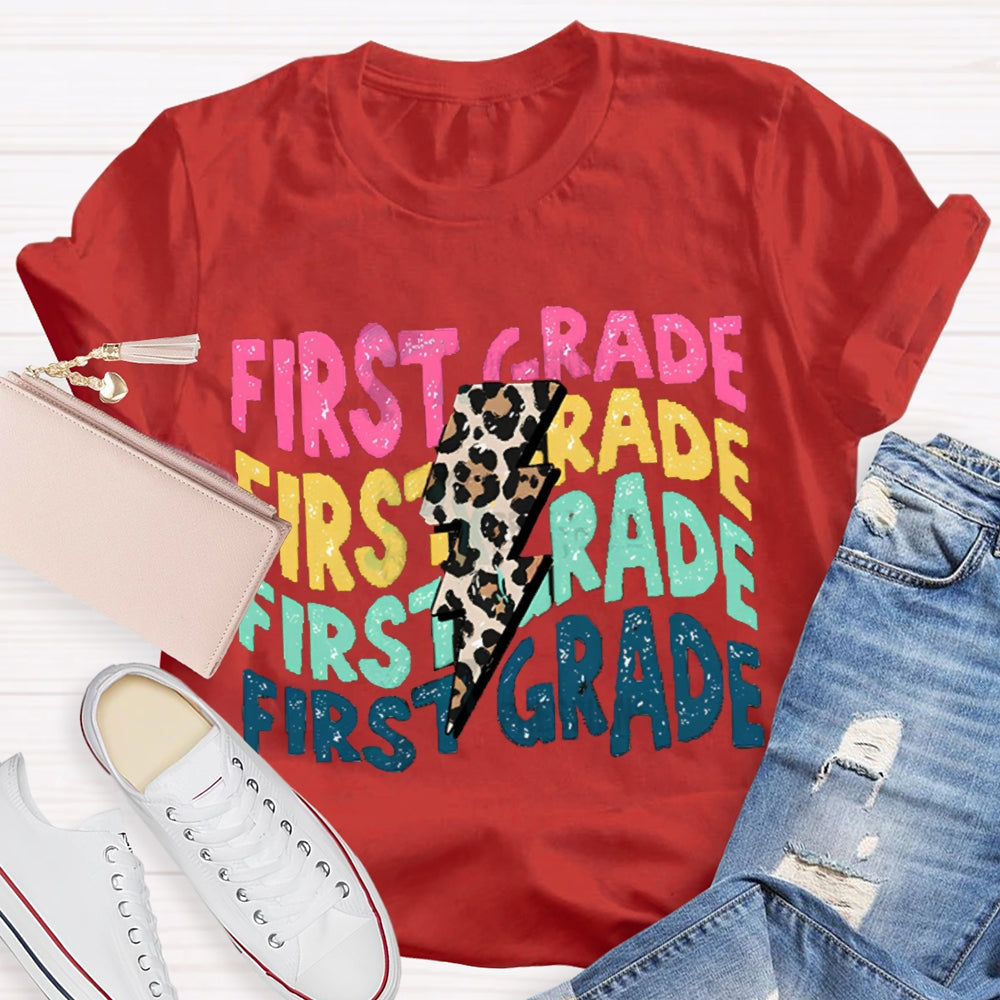 Personalized Grade Leopard print T-Shirt